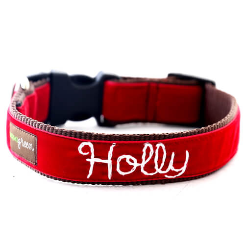 'Holly' Personalized Dog Collar