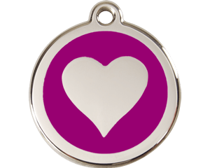 Red Dingo Heart Dog Tag - 11 colors!