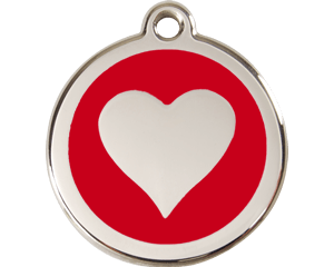 Red Dingo Heart Dog Tag - 11 colors!