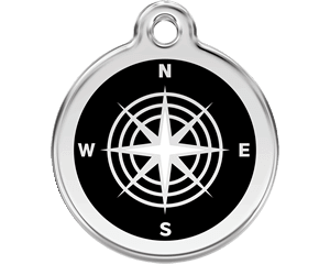 Red Dingo Compass Dog Tag