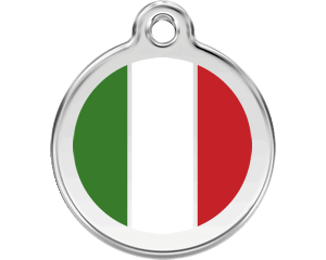 Red Dingo Italian Flag Dog Tag