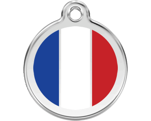 Red Dingo French Flag Dog Tag