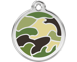 Red Dingo Camouflage Dog Tag