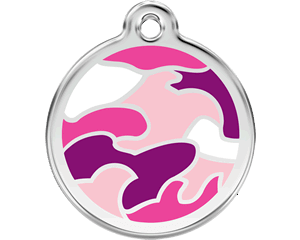 Red Dingo Pink Camouflage Dog Tag